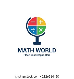 math world symbol logo vector illustration. Operation mathematics logo design