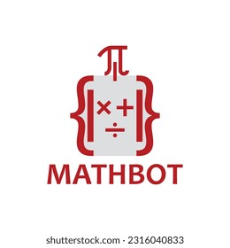 Mathbot logo. Simple, unique, modern, character.