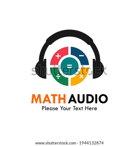 Mathematic audio logo template illustration