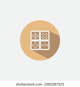 Mathematic Box icon on Transparent background
