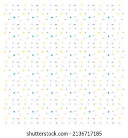 Mathematic geometric and cute sprinkle seamless pattern. Abstract background, wallpaper, graphic art design.