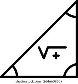 ícone matemático ilustração projeto com contorno, isto não é feito de qualquer geração de IA
