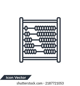 ilustración vectorial del logotipo del icono matemático. plantilla de símbolo abacus para colección de diseño gráfico y web