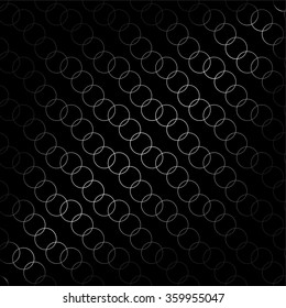 Mathematical abstract seamless pattern of curved elements. Monochrome seamless pattern. Geometric simple repetitive background. 
