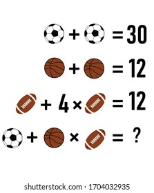 mathematical addition multiplication puzzle. math educational game for kids.