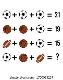 Mathematical Addition Subtraction Multiplication Puzzle. Math Education Game For Children.