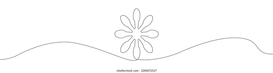 Mathematical asterisk, multiplication sign icon line continuous drawing vector. One line Mathematical asterisk, multiplication sign icon vector background. Mathematical asterisk, multiplication sign. 