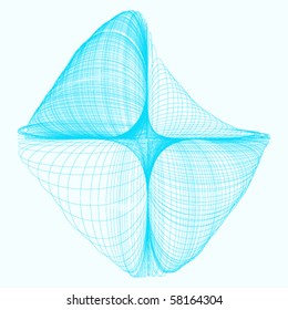 mathematical bezier line art