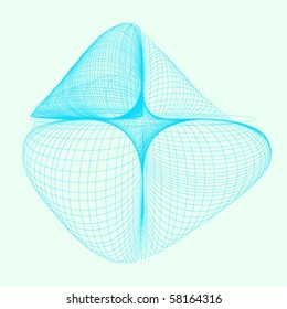 mathematical bezier line art