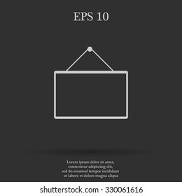 mathematical board icon. Flat design style eps 10