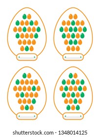 mathematical counting exercise with eggs