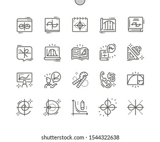 Mathematical Curves Well-crafted Pixel Perfect Vector Thin Line Icons 30 2x Grid for Web Graphics and Apps. Simple Minimal Pictogram