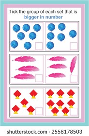 Mathematical educational game for children. Circle the bigger number worksheet. bigger smaller number worksheet for kids.