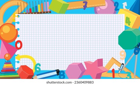Mathematical Element Object with Checkered Background illustration