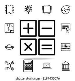 mathematical elements of computation icon. Science icons universal set for web and mobile