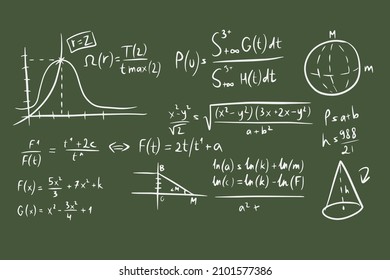 Mathematische Gleichung formuliert Linie. Mathe-Umriss-Handschrift
