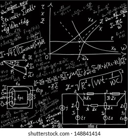 Mathematical equations and formulas - illustration