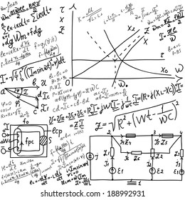 Mathematical equations and formulas - illustration