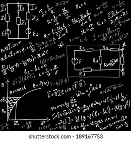 Mathematical equations and formulas - illustration