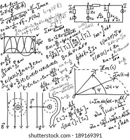 Mathematical equations and formulas - illustration