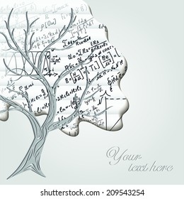 Mathematical equations and formulas - illustration