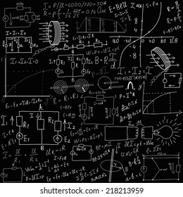 Mathematical Equations Formulas Illustration Stock Vector (Royalty Free ...