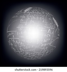 Mathematical equations and formulas - illustration