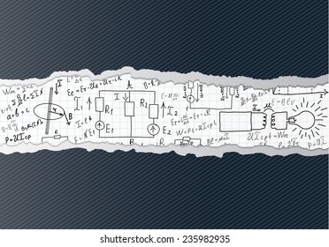 Mathematical equations and formulas - illustration