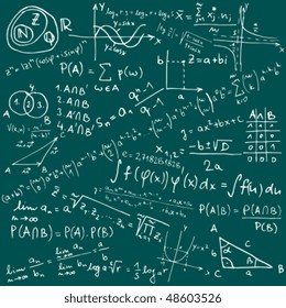 Mathematical equations and formulas - vector illustration