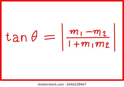 fórmula matemática para o ângulo entre duas linhas. equação de geometria analítica de uma linha