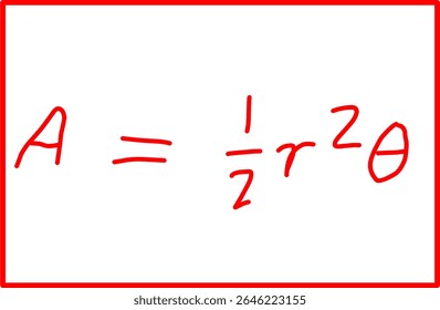 fórmula matemática para área de ​um setor ​ um círculo. geometria analítica de um círculo
