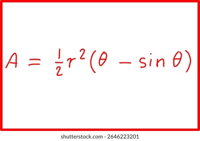 fórmula matemática para a área do segmento ​​círculo. geometria analítica do círculo