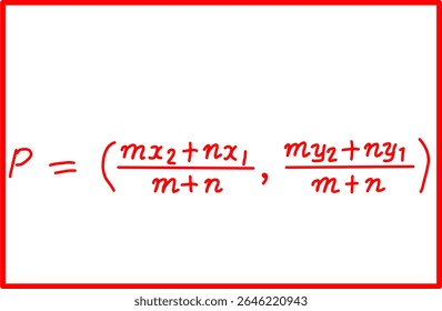 fórmula matemática para linhas divisórias em comparação. geometria analítica, coordenadas de ponto e distância