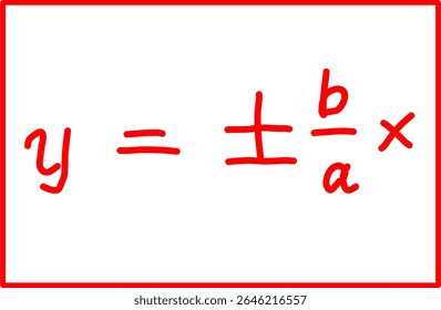 fórmula matemática para assíntotas horizontais de hipérbole. geometria analítica, elipse e hipérbole