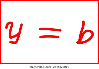 equação de linha horizontal de fórmula matemática. equação de linha de geometria analítica