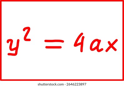 fórmula matemática para equação da parábola horizontal. geometria analítica da parábola