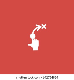mathematical formula icon. sign design. red background