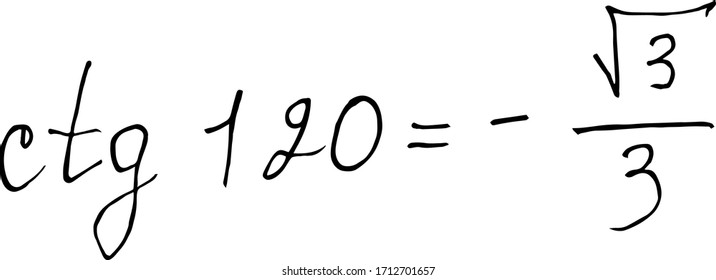 mathematische Formel einzeln auf weißem Hintergrund mit Zahlen und Zeichen, Vektorillustration-Bild
