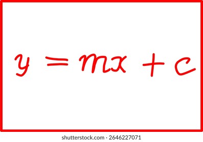 fórmula matemática da equação de linha em forma explícita. geometria analítica da equação de linha