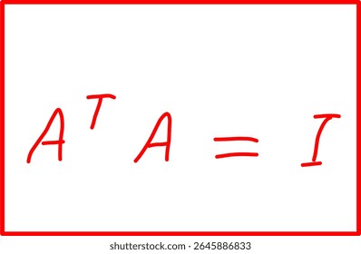 fórmula matemática
ortogonalidade matricial, álgebra linear