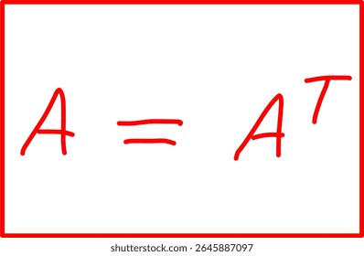 fórmula matemática
matriz simétrica , álgebra linear