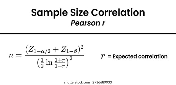 Uma fórmula matemática usada para calcular o tamanho de amostra necessário para um estudo de pesquisa utilizando o coeficiente de correlação de Pearson.