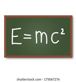 Mathematical formula written on blackboard 