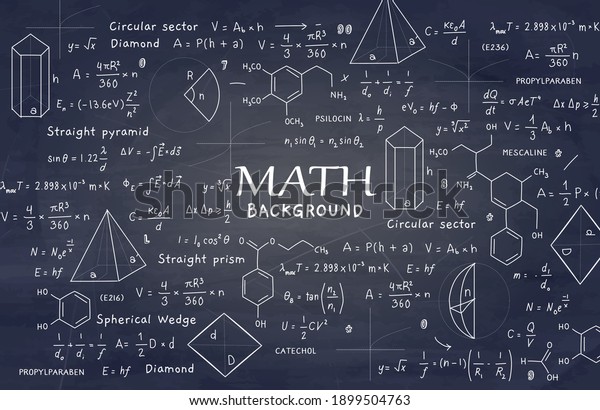 Mathematical Formulas Geometry Vector Illustration Stock Vector ...