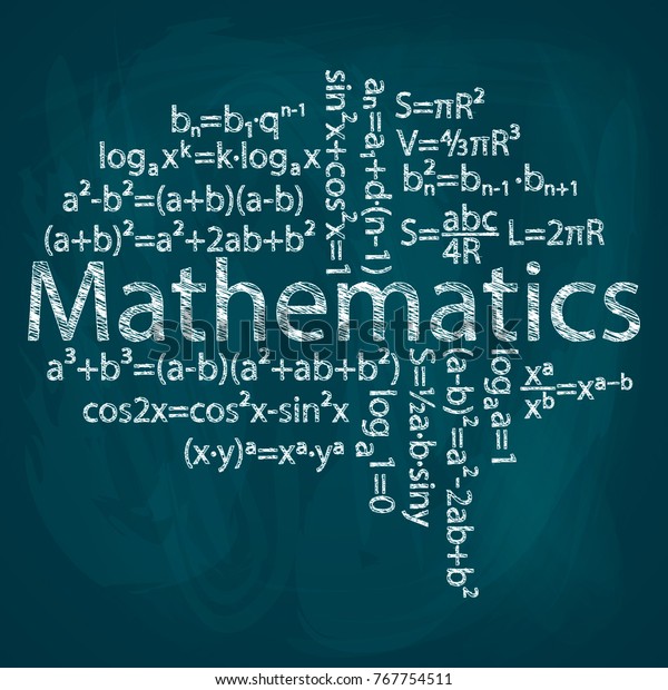 Mathematical Formulas Presented Form Brain Drawn Stock Vector Royalty Free