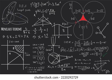 mathematical formulas and theories vector
