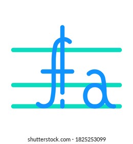 mathematical function color icon vector. mathematical function sign. isolated symbol illustration