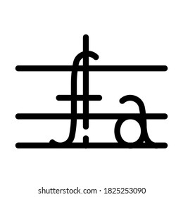 mathematical function line icon vector. mathematical function sign. isolated contour symbol black illustration