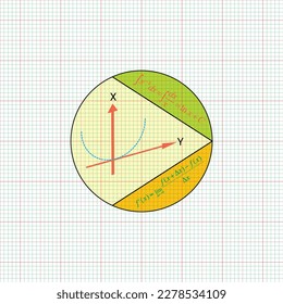 Mathematical geometric formulas abstract background