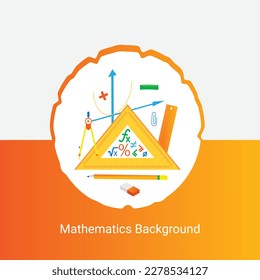 Mathematical geometric formulas abstract background